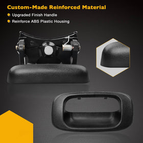 Gledewen handle installed on truck tailgate demonstrating restored opening function