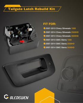 Gledewen left and right tailgate latches close-up demonstrating durable fit