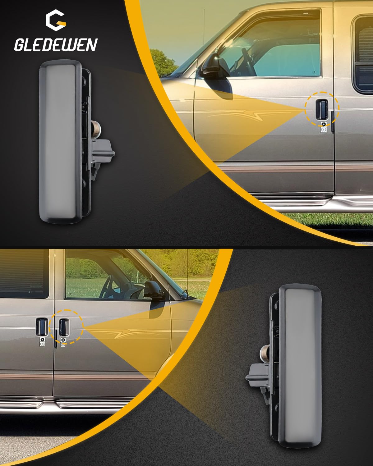 Gledewen finish texture close-up showing smooth black protective coating