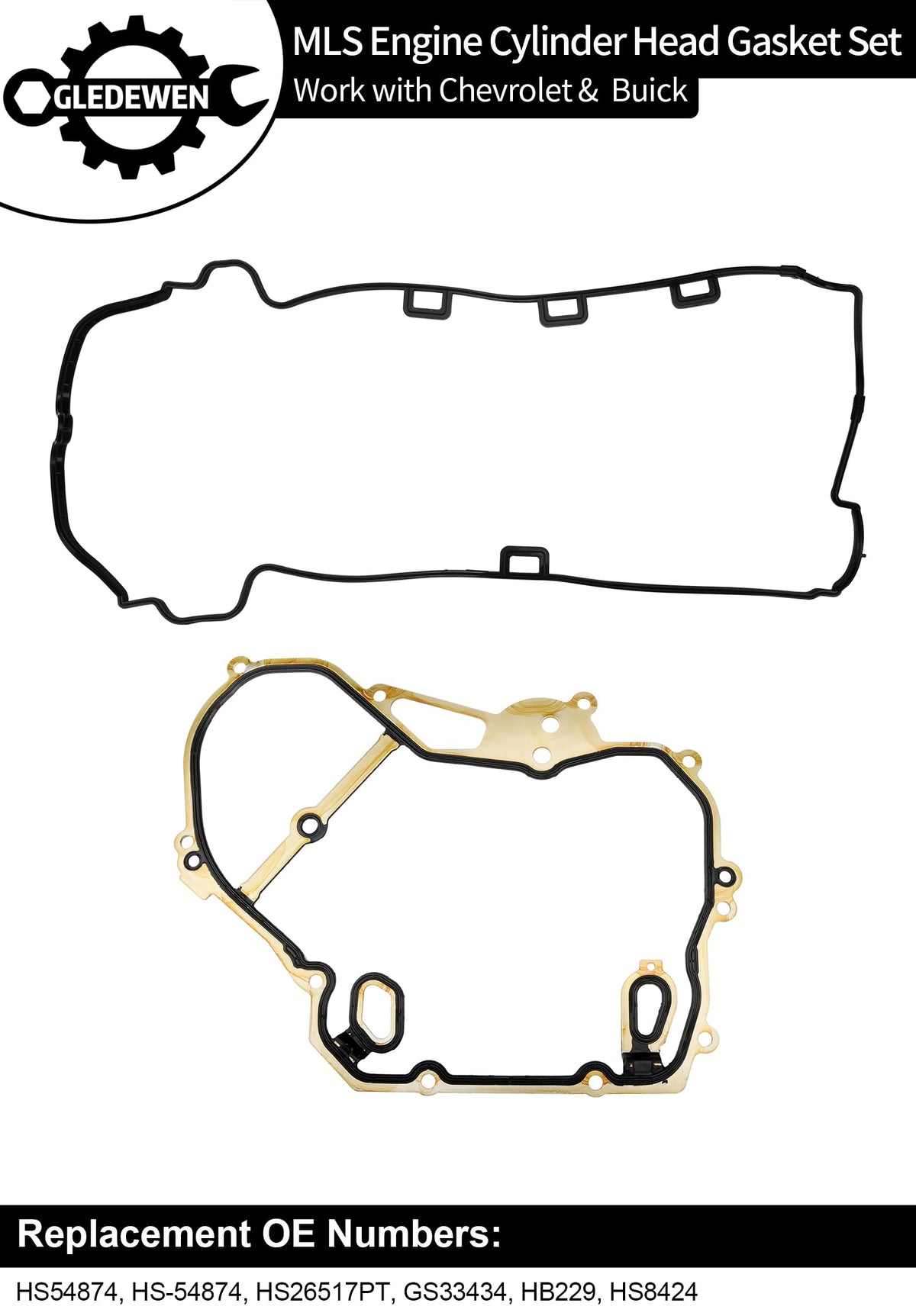 Gledewen valve cover gasket detail displaying precise edges to prevent oil leaks and simplify installation