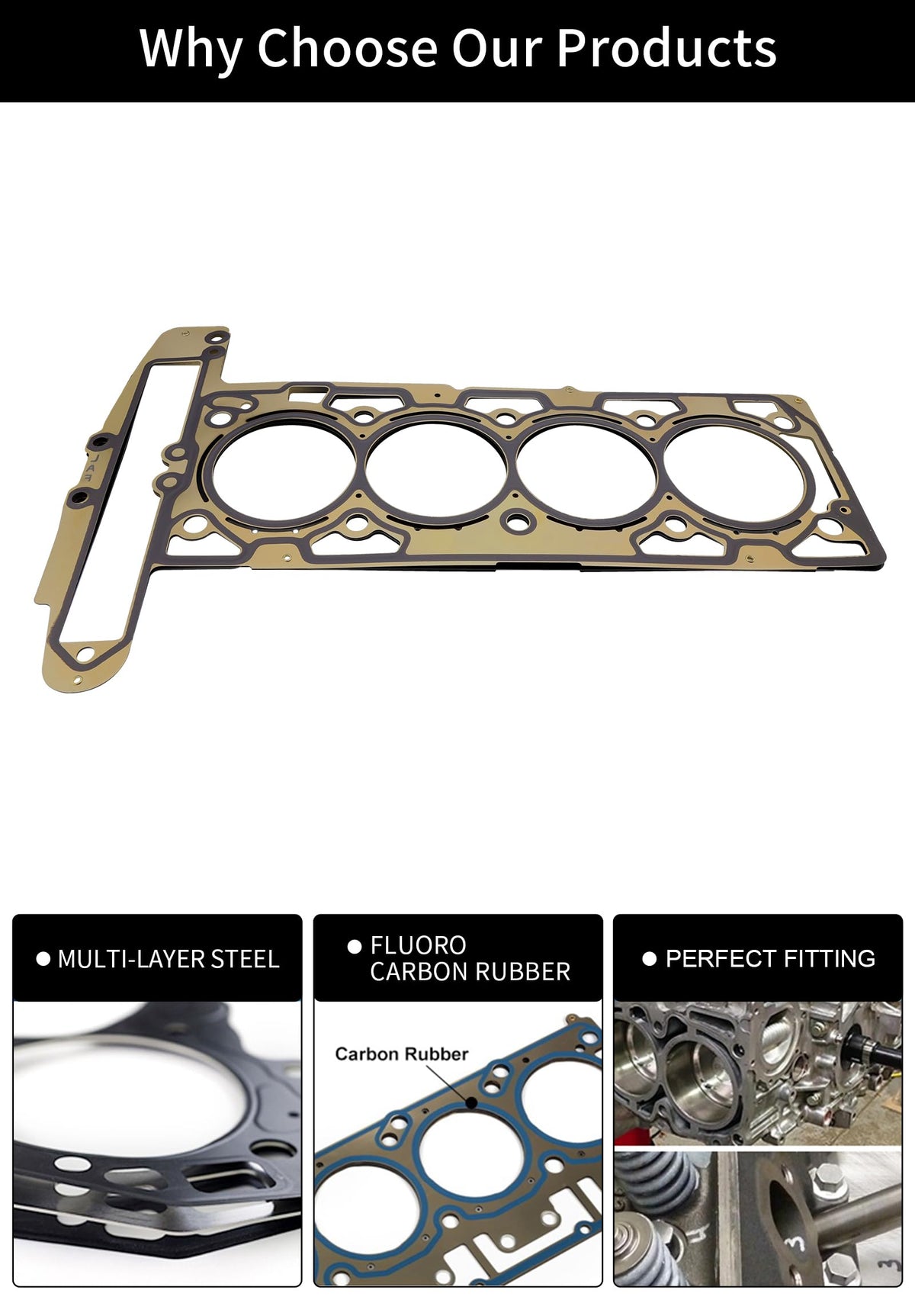 Gledewen valve stem seals and O-rings grouped to show new sealing parts that reduce oil consumption