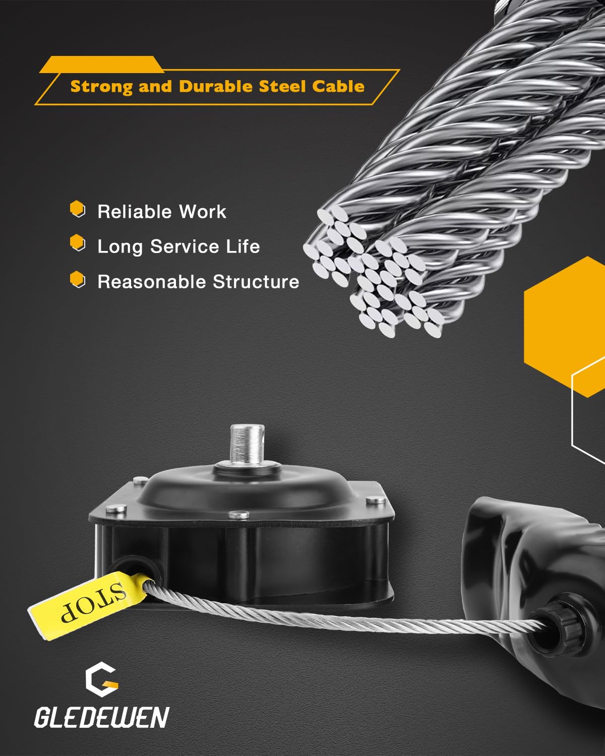 Gledewen winch lowering spare tire illustrating effortless access benefit