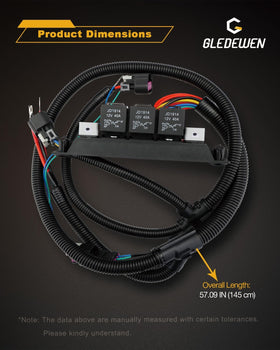 Gledewen image showing wiring branches and lengths for correct fan and sensor connections