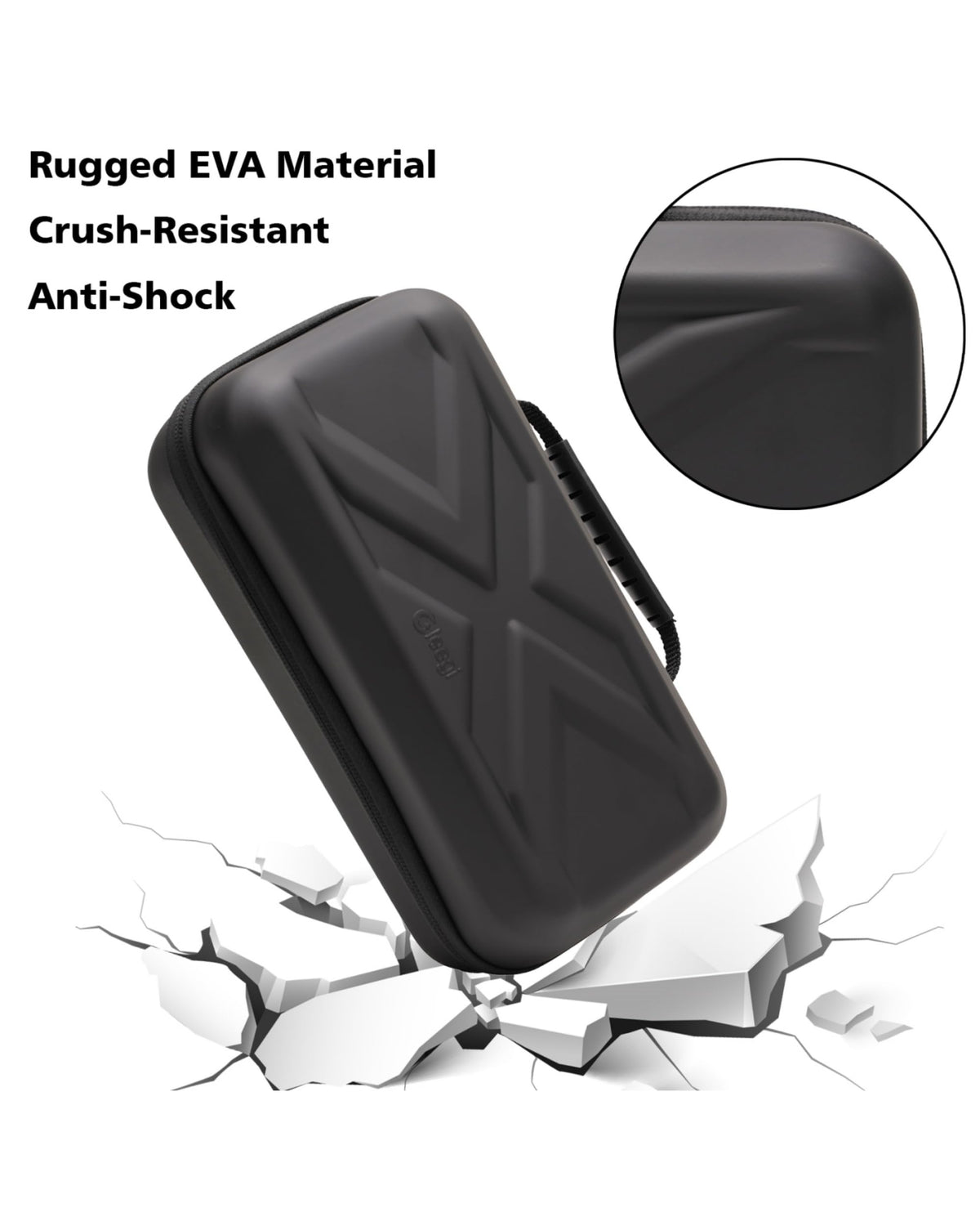 Gleegi ergonomic handle and smooth zipper for easy transport