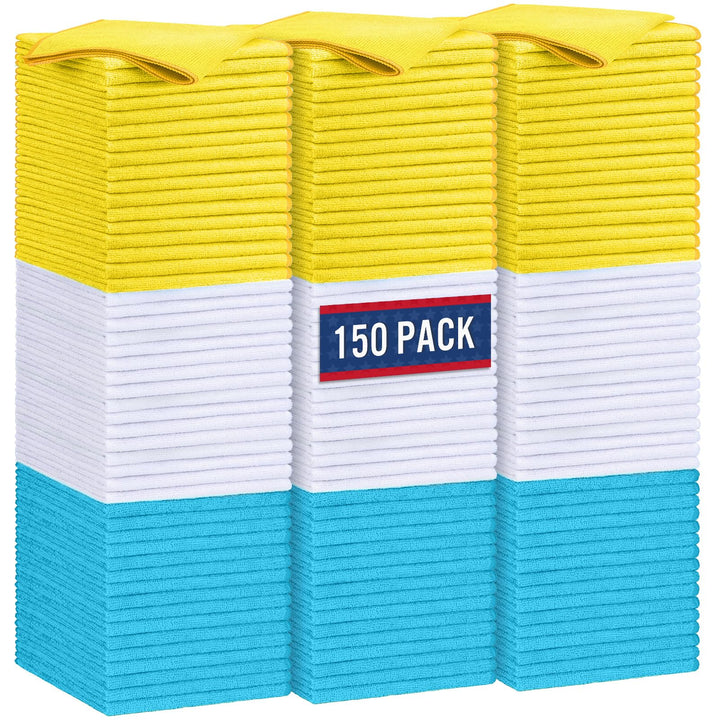 GLIMGLINT front packaging showing 150-pack and multicolor cloths, conveys value