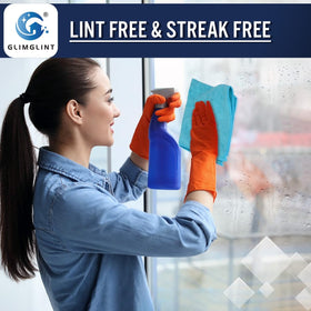 GLIMGLINT cloth cleaning a kitchen counter leaving a polished, hygienic surface