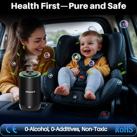 GlimmaX side profile mounted in car cup holder benefit: space-saving installation