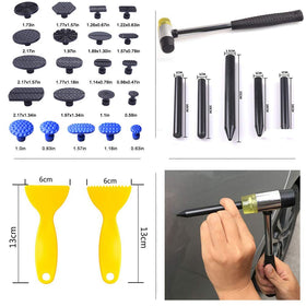 GLISTON textured glue tab surface with golf-dimple design protecting paint