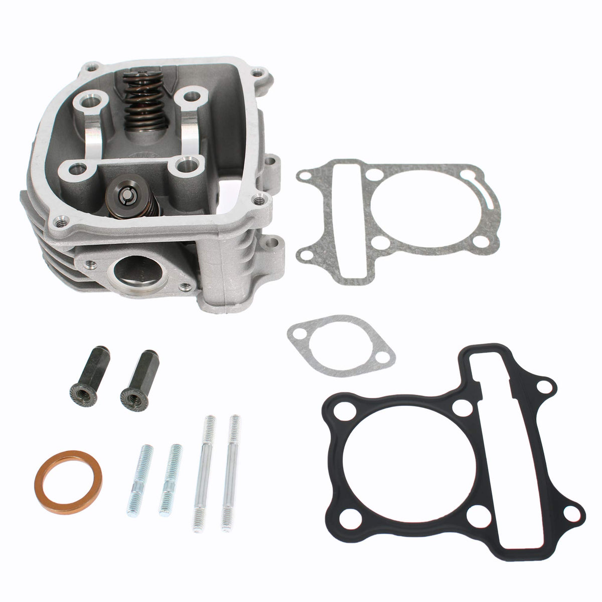 Glixal front view of cylinder head showing ports and bolt pattern, ensures correct fit