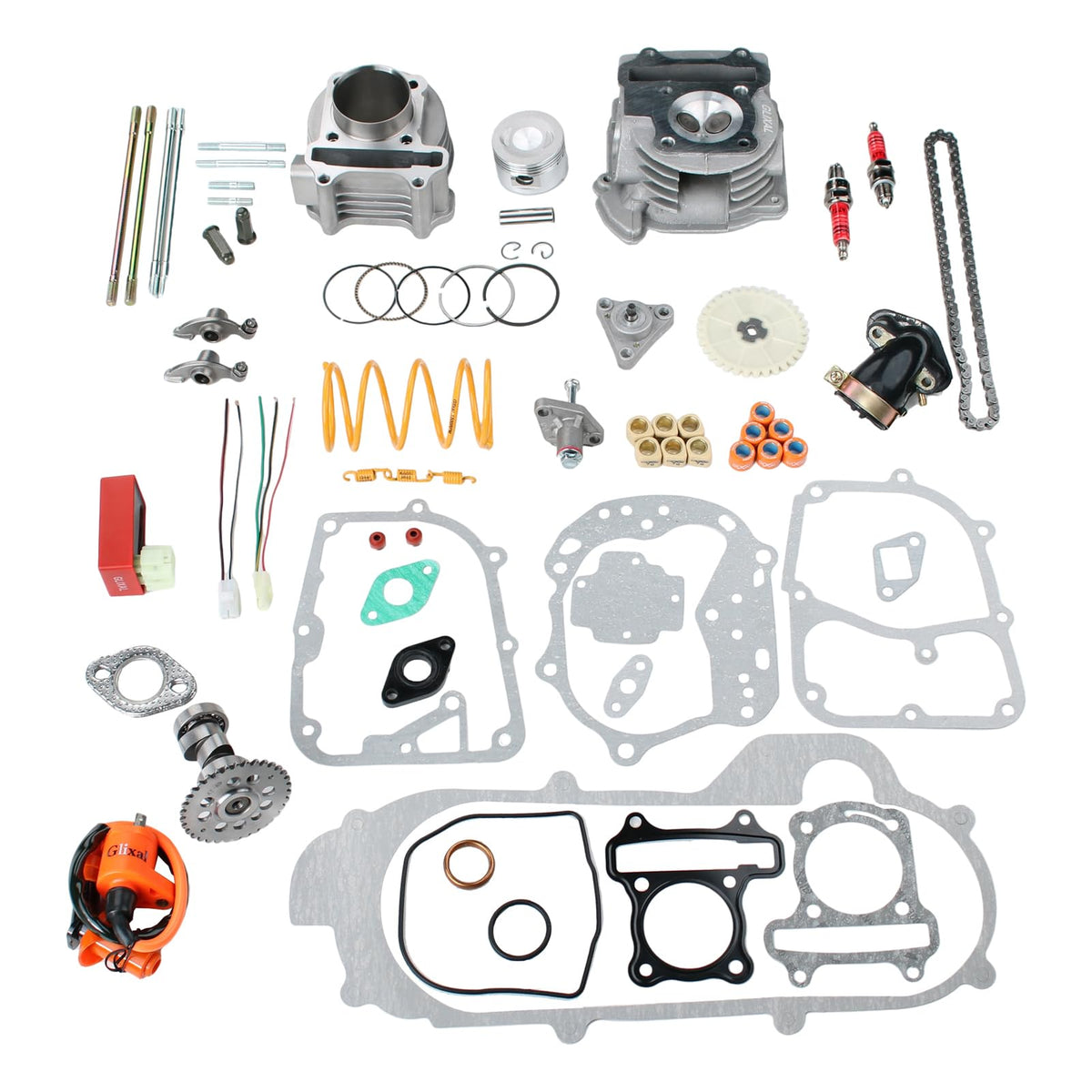 Glixal front packaging showing complete big bore kit and quick identification benefit