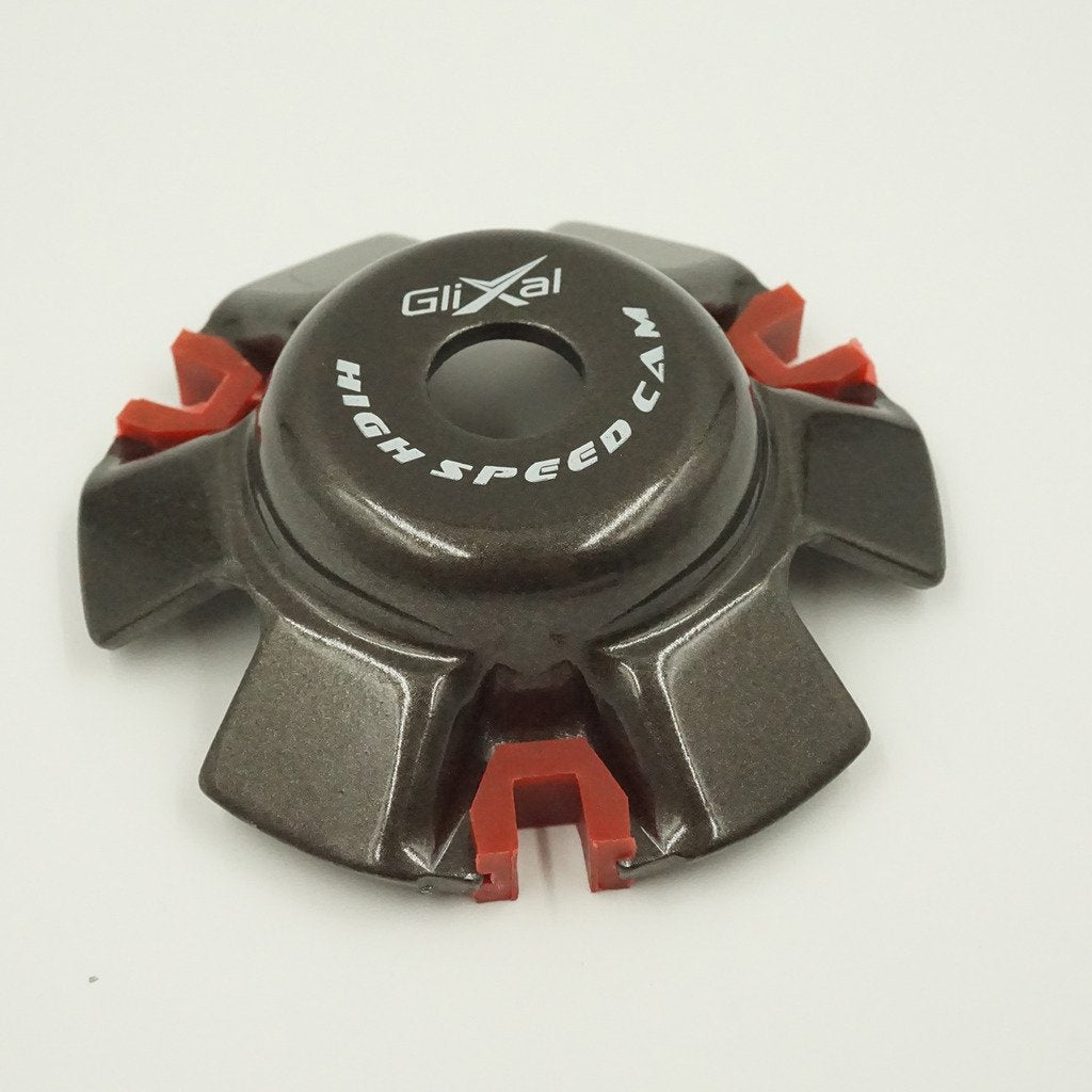 Glixal variator installed on a scooter demonstrating straightforward swap for faster throttle response