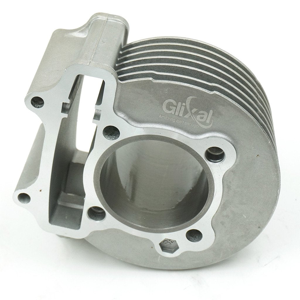 Glixal piston close-up with rings demonstrating durable ring fit and compression benefit