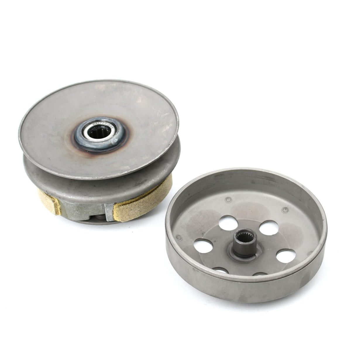 Glixal pulley detail with clutch shoes highlighting correct friction sizing