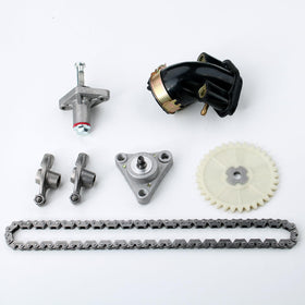 Glixal rocker arms and valves laid out showing compatibility and upgrade benefit