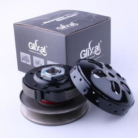 Glixal clutch bell next to ruler to show 117mm OD size and scale