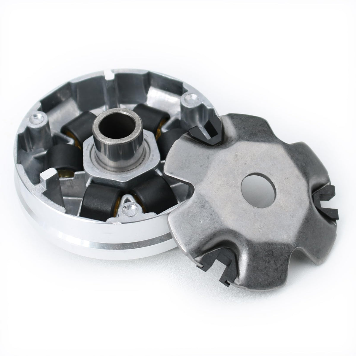 Glixal close-up of variator grooves and face for accurate belt seating and smooth power transfer