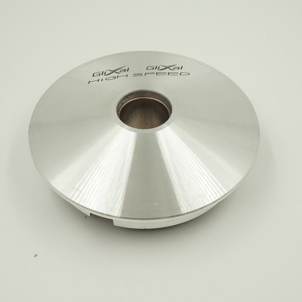 Glixal variator side profile illustrating 115mm outer diameter for correct GY6 fitment
