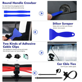 GLK adhesive cable clips and spongy cushions organized for tidy wiring runs