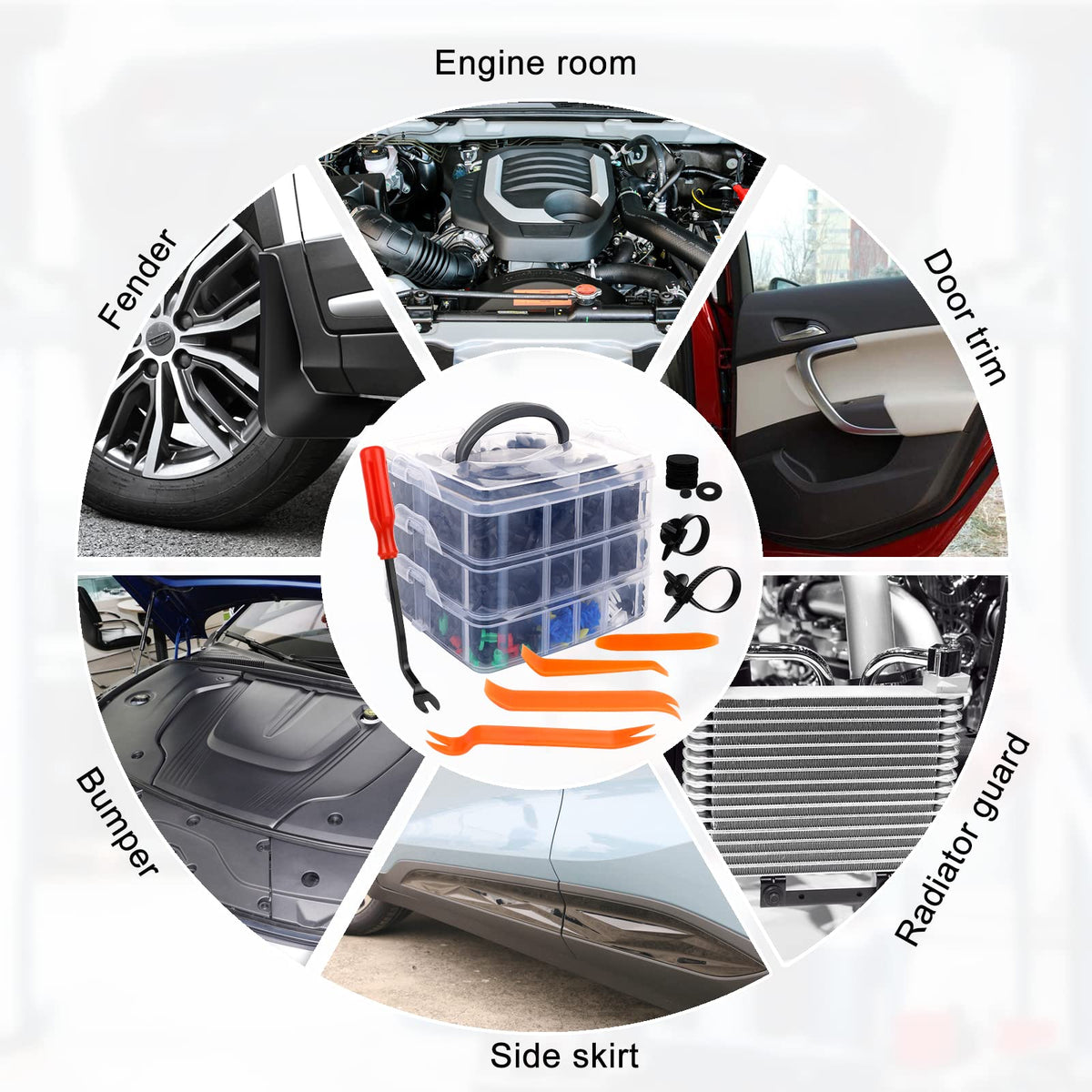 GLK kit in a garage setting highlighting portability and ready-to-use repairs