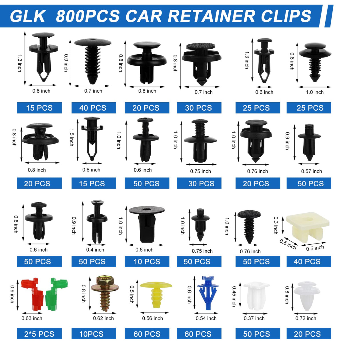 GLK organizer open with sorted compartments for quick clip selection and efficiency