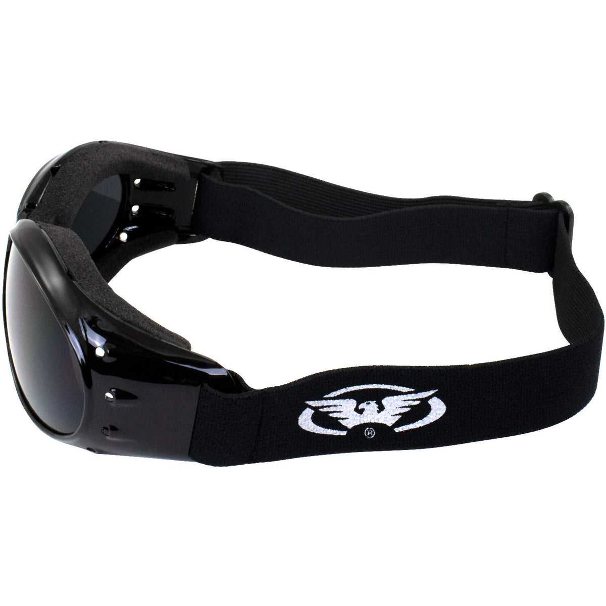 Global Vision lens closeup showing smoke tint that reduces glare and bright light