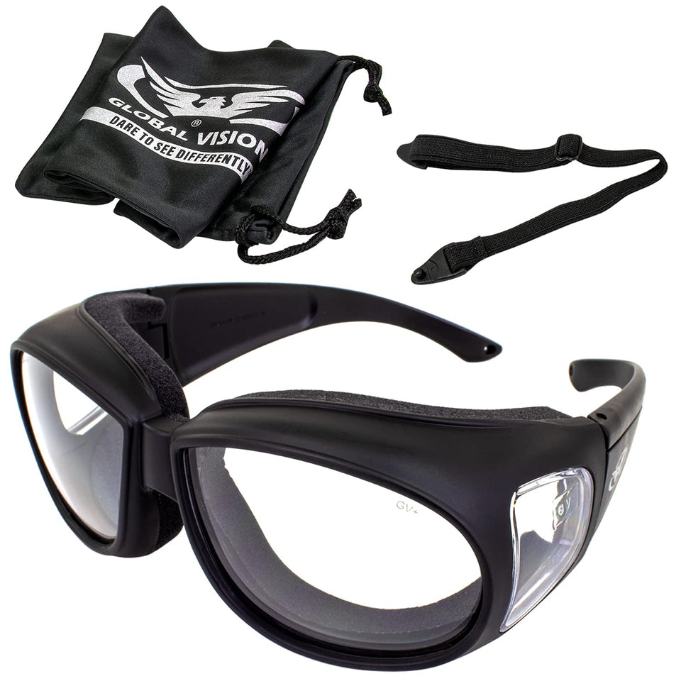 Global Vision front profile showing snug padded seal and protection