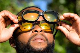 Global Vision held in hand to show size and lightweight portability advantage