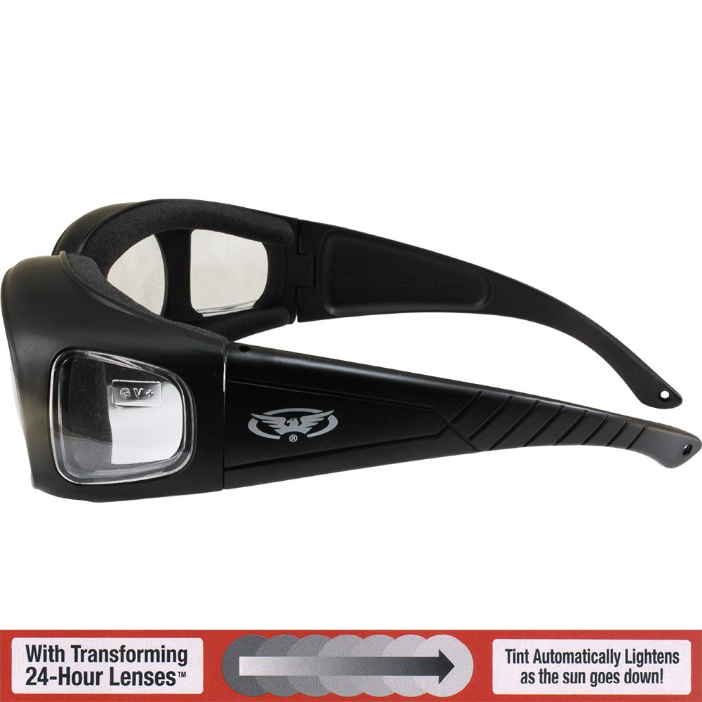 Global Vision size scale with hand showing fit and lightweight benefit