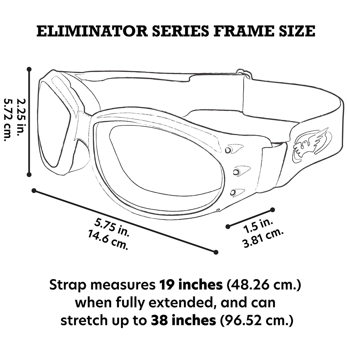 Global Vision size comparison beside helmet showing fit and scale for riders