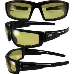 Global Vision lifestyle ride shot of rider wearing Sly sunglasses showing real-world protection benefit
