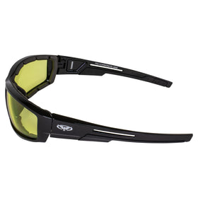 Global Vision Sly in gloved hand to show size and scale for motorcycle use