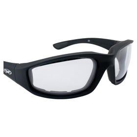 Global Vision Z87.1 label close-up confirming safety-rated impact protection
