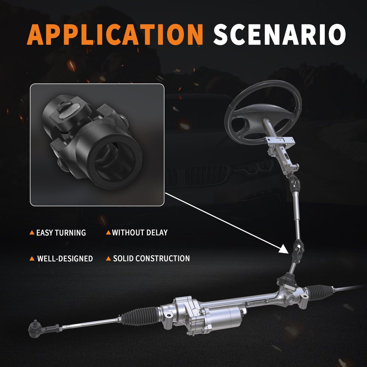 GLOCRORET installed on steering linkage demonstrating reliable motion transfer