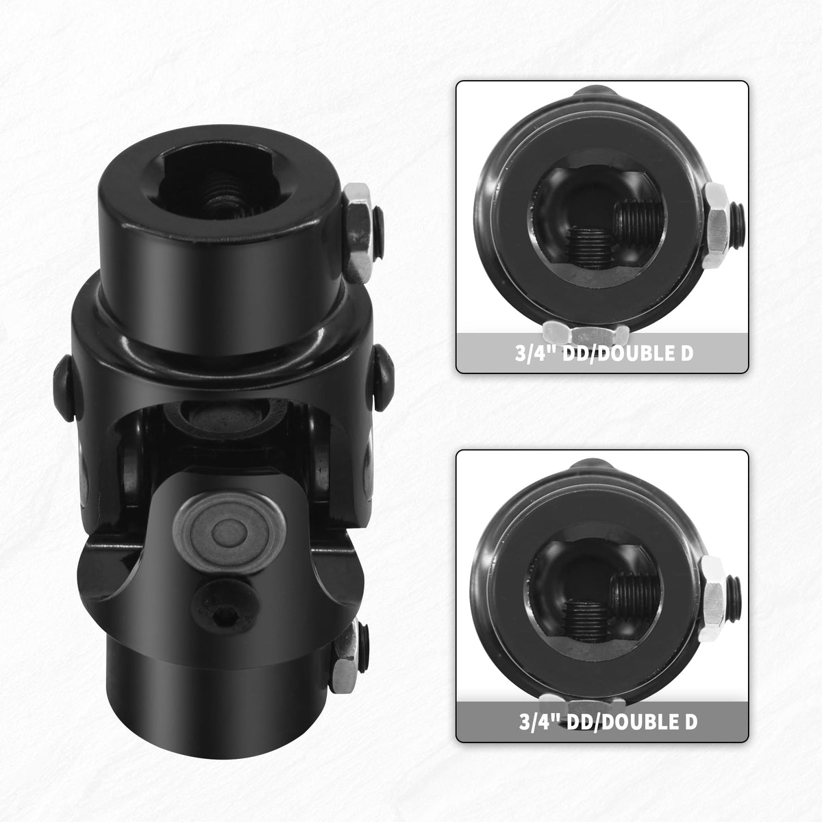GLOCRORET side profile of steering shaft joint highlighting connection points