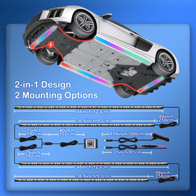 Glowlendra scale shot comparing strip length to vehicle wheel