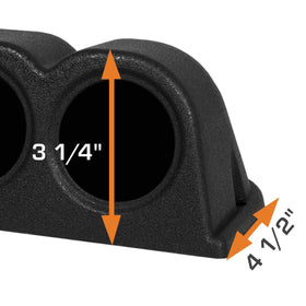 GlowShift pod next to ruler showing 4-1/2 by 9-1/2 inch footprint for sizing decisions