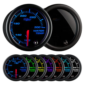 GlowShift front-face gauge showing clear dial and color options for quick readings