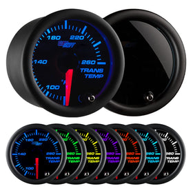 GlowShift front gauge view showing clear dial and red needle for fast readings