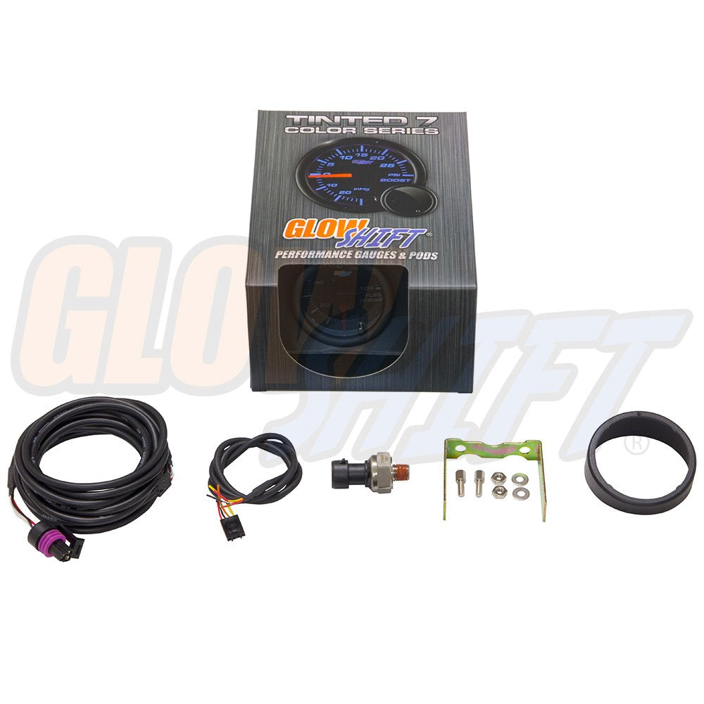 GlowShift gauge lit in multiple colors, offers customizable cockpit illumination