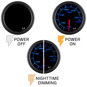 GlowShift gauge installed in a vehicle dash enhancing interior style