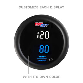 GlowShift installed in vehicle dash showing readability and integrated appearance