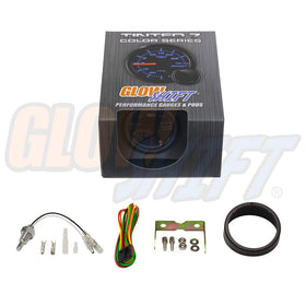 GlowShift gauge installed in vehicle dashboard delivering timely temperature info