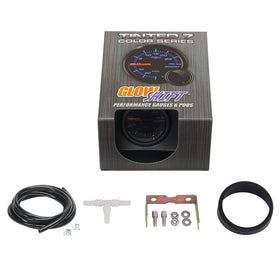 GlowShift gauge mounted in a car dashboard adding style and functional monitoring