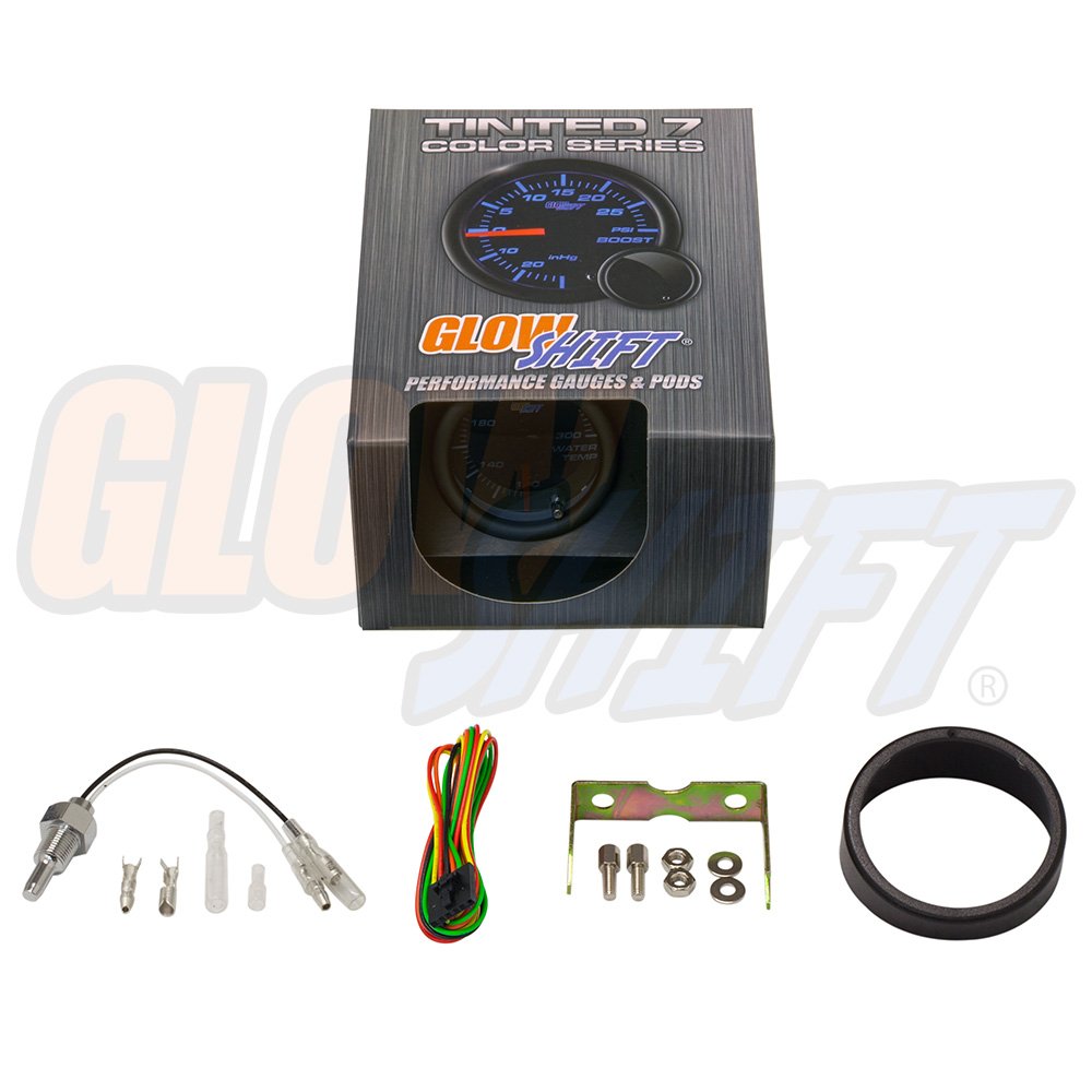 GlowShift gauge next to ruler showing 2-1/16 inch size for fitment verification