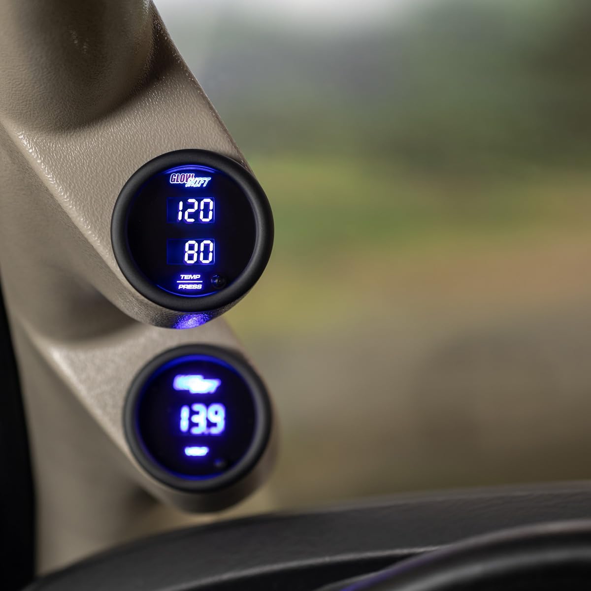 GlowShift temperature sensor detail demonstrating included 1/8-27 NPT sensor reliability
