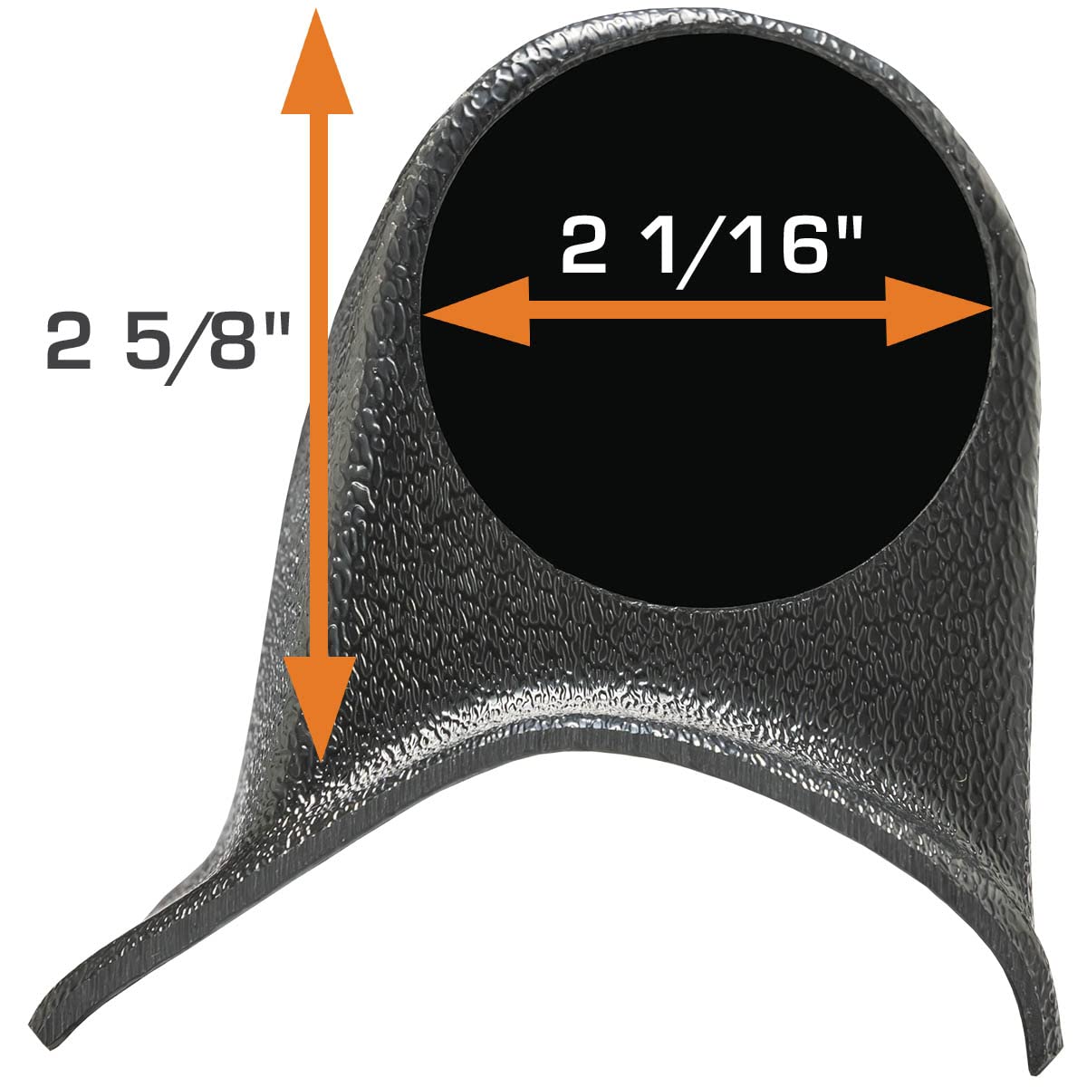 GlowShift close-up of three gauge openings and textured ABS finish for secure mounting
