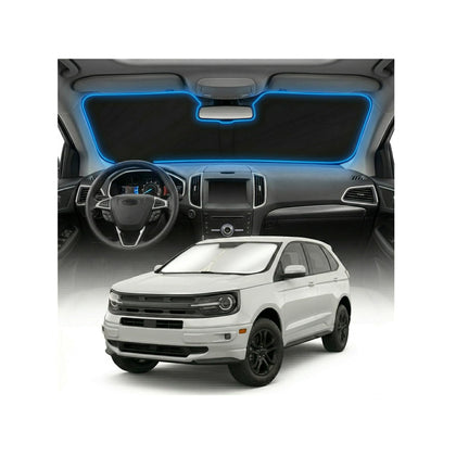 GLSBRCAO front view of shade showing perfect windshield coverage and protection