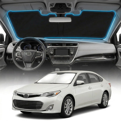 GLSBRCAO front view of packaged sunshade, shows fit and convenience