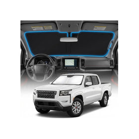 GLSBRCAO sun shade front view showing precise fit and full coverage benefit