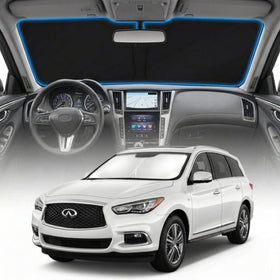 GLSBRCAO front windshield view showing perfect QX60 fit and full coverage